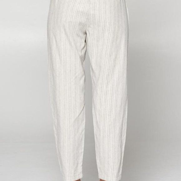 Ellison Dune Drawstring Pant Grey Stripe - Picture 4 of 8